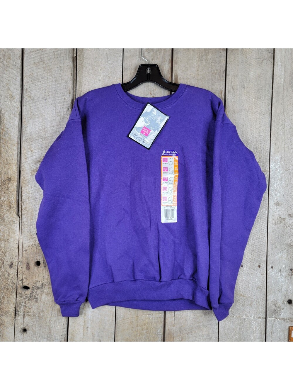 Vintage Hanes Her Way Sweatshirt Womens Medium Purple Crewneck Blank 90s New